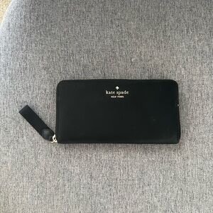 Kate Spade Black Zip-Around Wallet